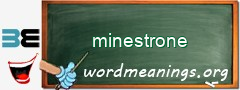 WordMeaning blackboard for minestrone